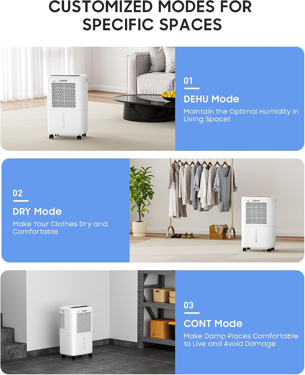 Detalle 1 de 12L/day dehumidifier with timer