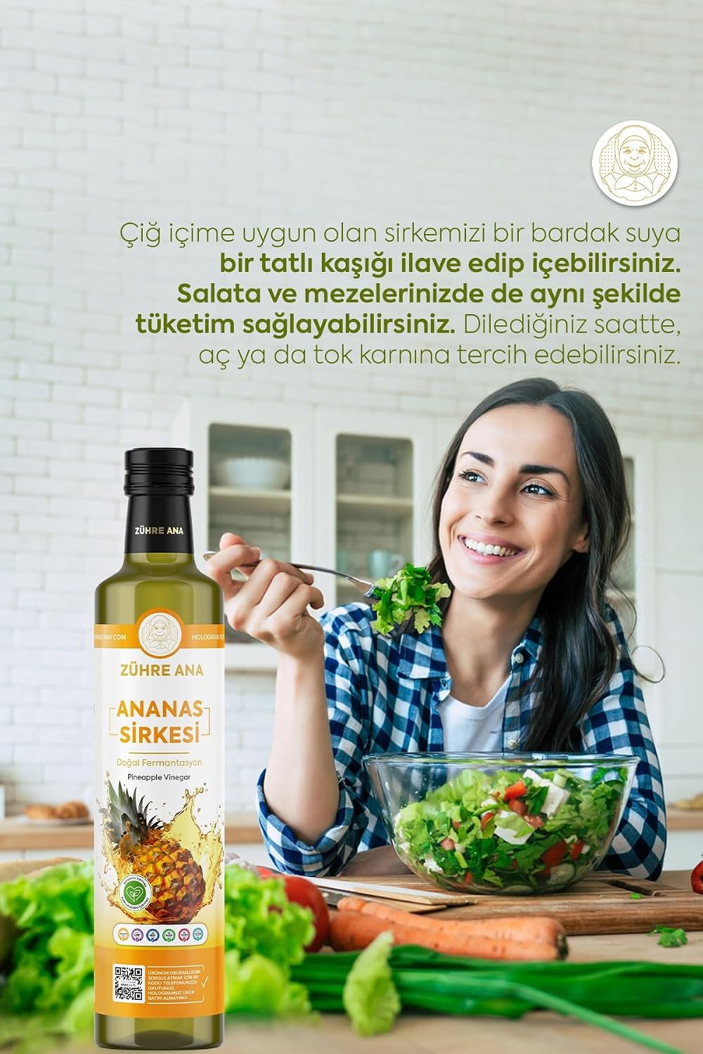 Detalle 2 de Zühre Ana Ananas-Essig 500ml 🥭