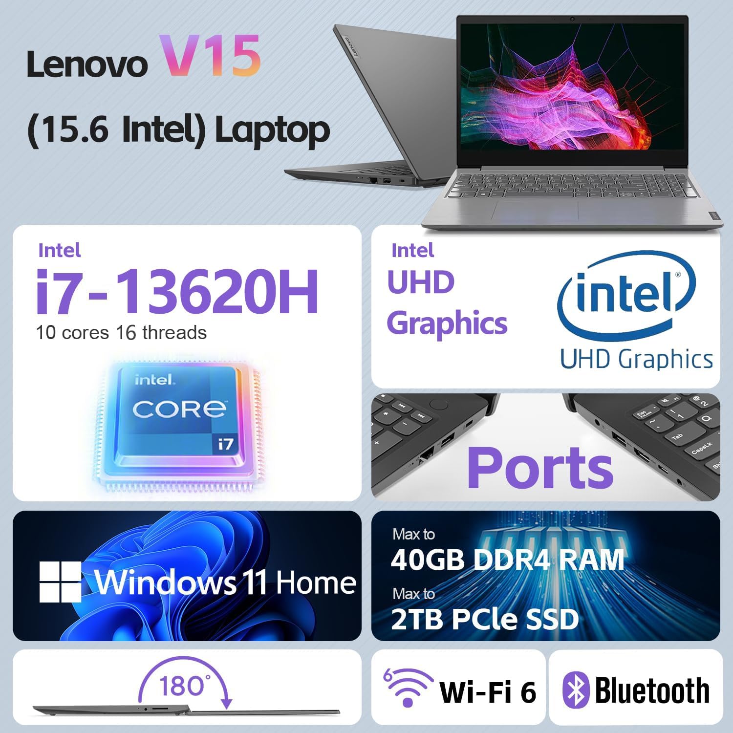 Thumbnail 1 de Lenovo laptop with 15.6-inch FHD display