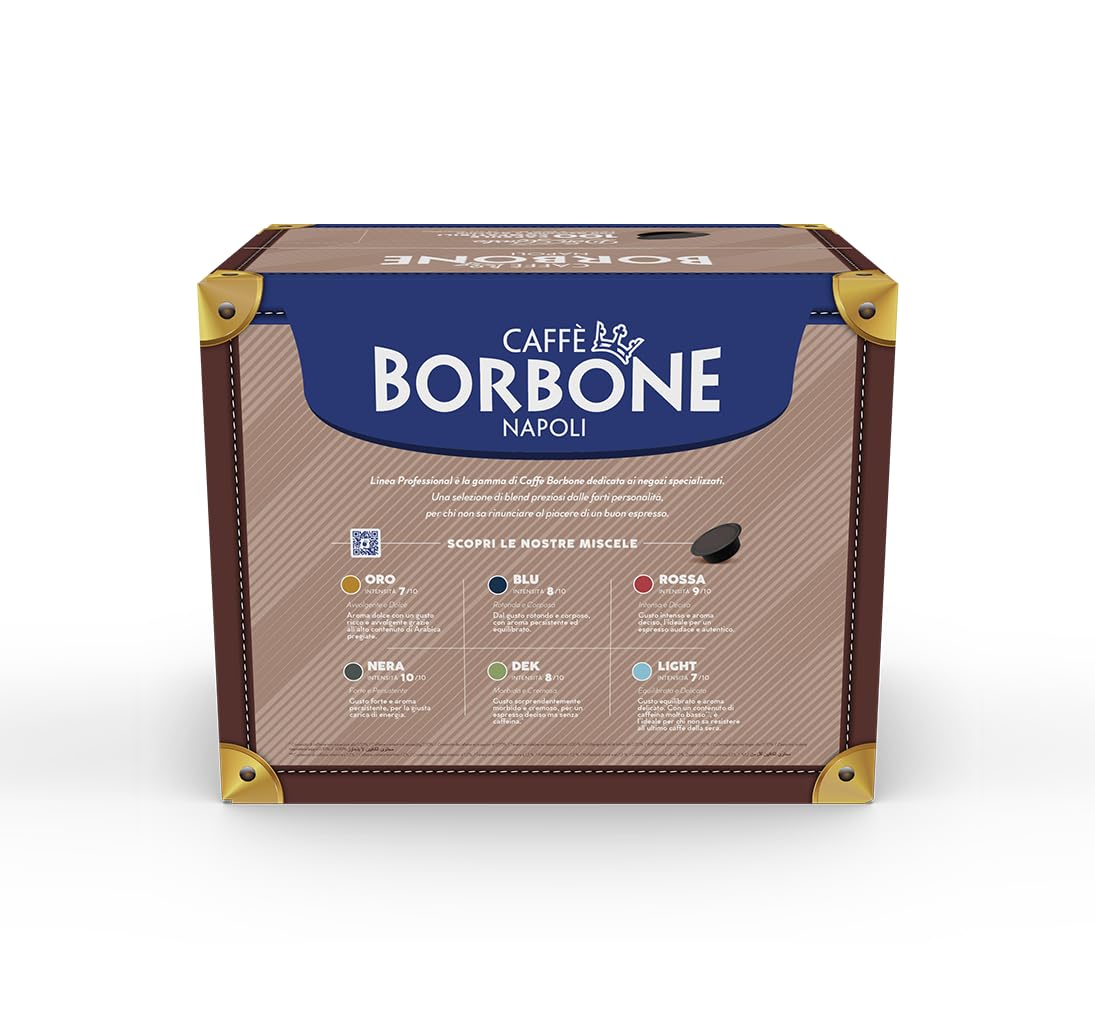 Detalle de Caffè Borbone Don Carlo Schwarze Mischung Kapseln – 100 Stück, kompatibel mit Lavazza A Modo Mio