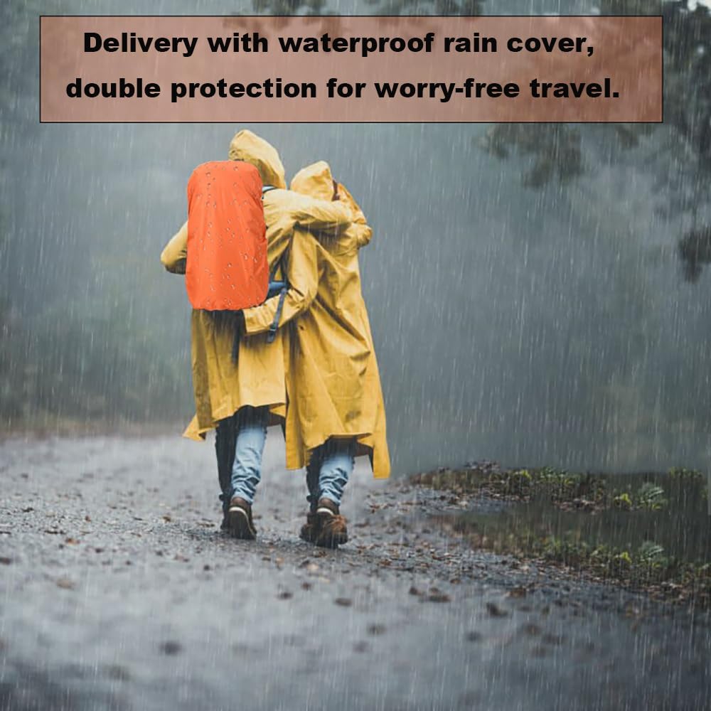 Thumbnail 6 de Bseash 40L Waterproof Hiking Backpack with Rain Cover – Practical Daypack for Outdoor Adventures