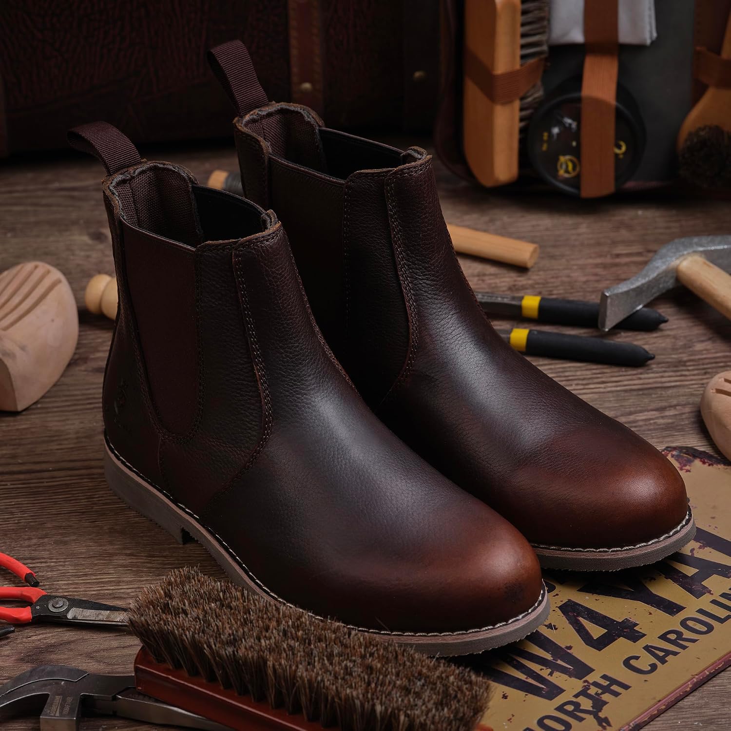 Detalle de SL-Saint Bottes Chelsea en cuir de vache đ¶