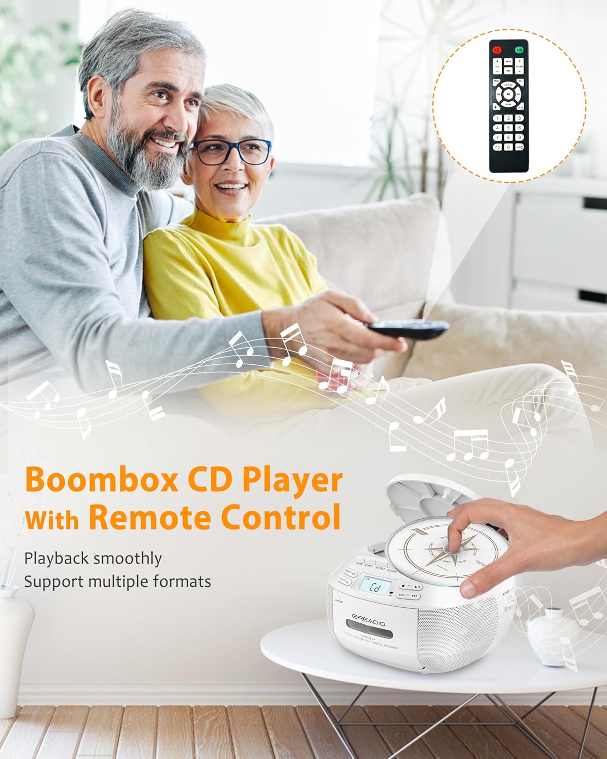 Thumbnail 1 de Greadio CD Boombox with Bluetooth 5.1