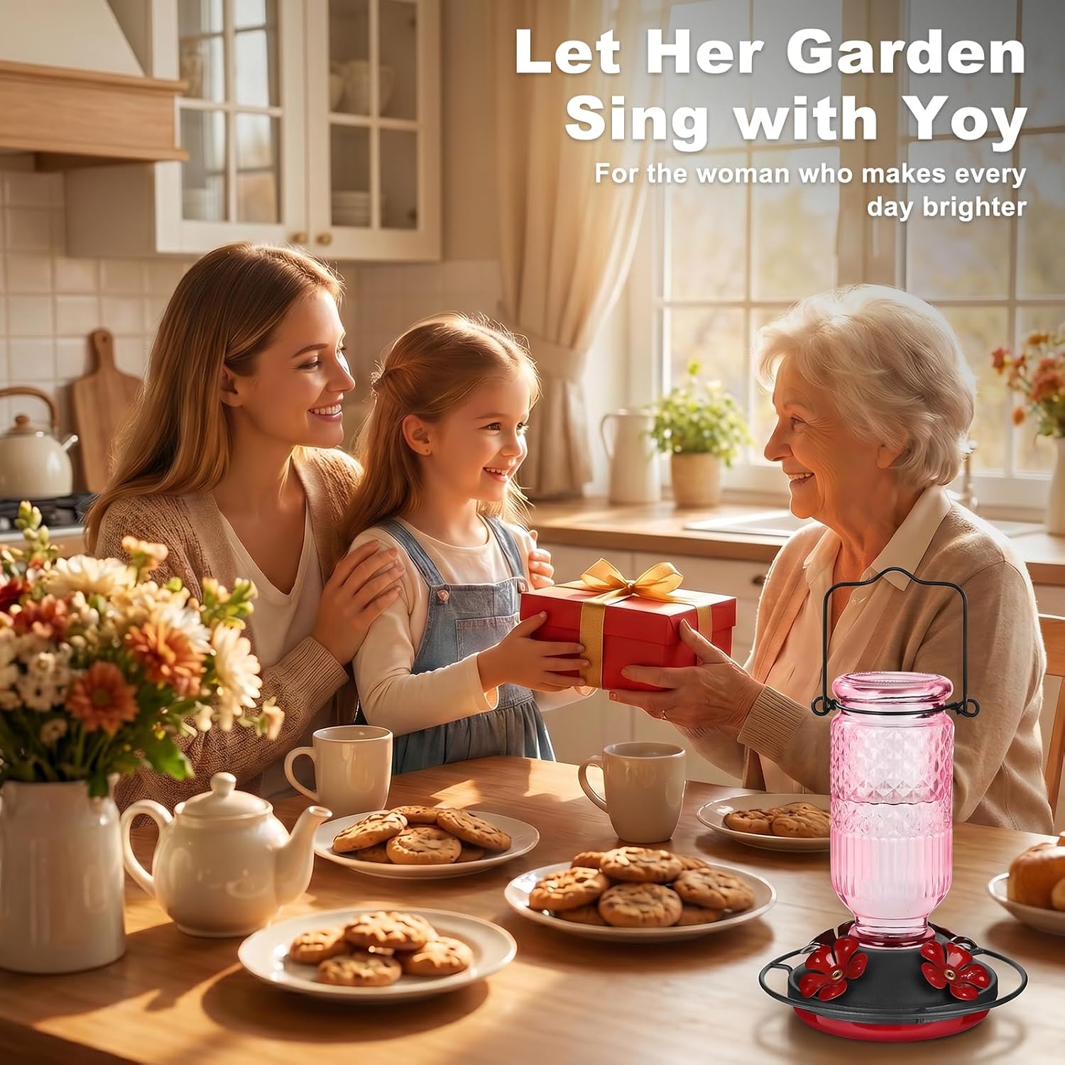 Thumbnail 6 de FEED GARDEN Glass Hummingbird Feeder 16 oz
