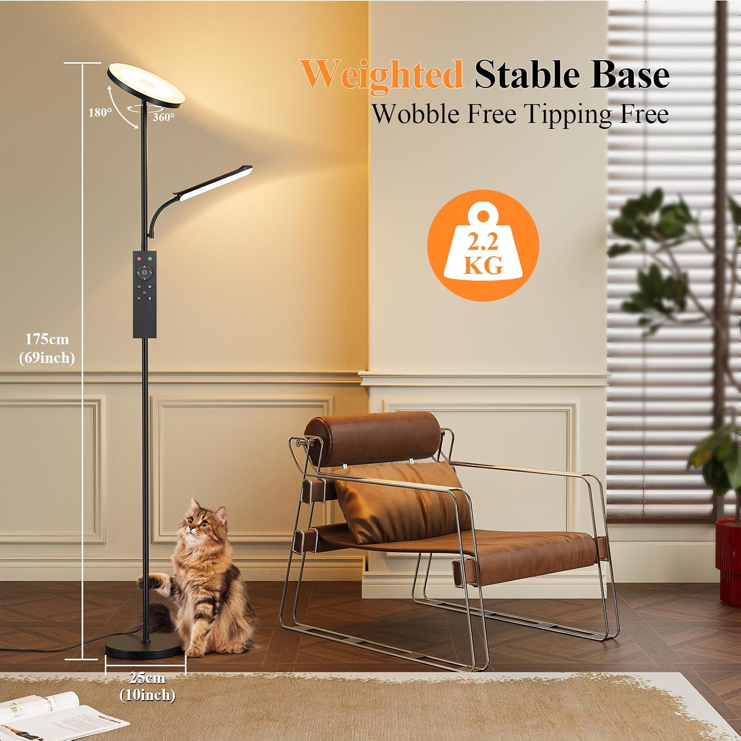 Thumbnail 5 de Uplighter Floor Lamp 42W dimmable standing lamp 🛋