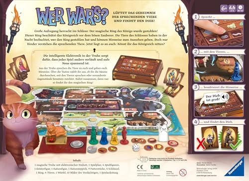Detalle 2 de Ravensburger Wer War's? – Gesellschafts- und Familienspiel ab 6 Jahren (2–4 Spieler)