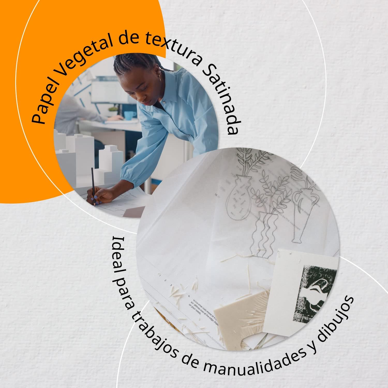 Thumbnail 5 de Papel Vegetal A3 Satinato 95 g/m² – Ofituria, 30 Fogli, acido-free