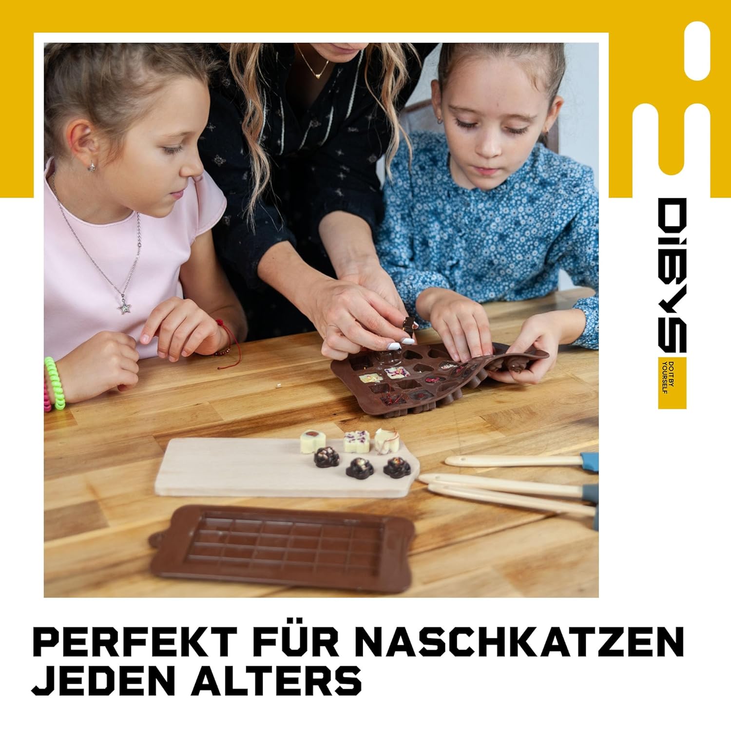 Thumbnail 3 de DIBYS DIY-Set Pralinen zum selber machen – Schokoladen-Kit mit natürlichen Zutaten & 12 Toppings