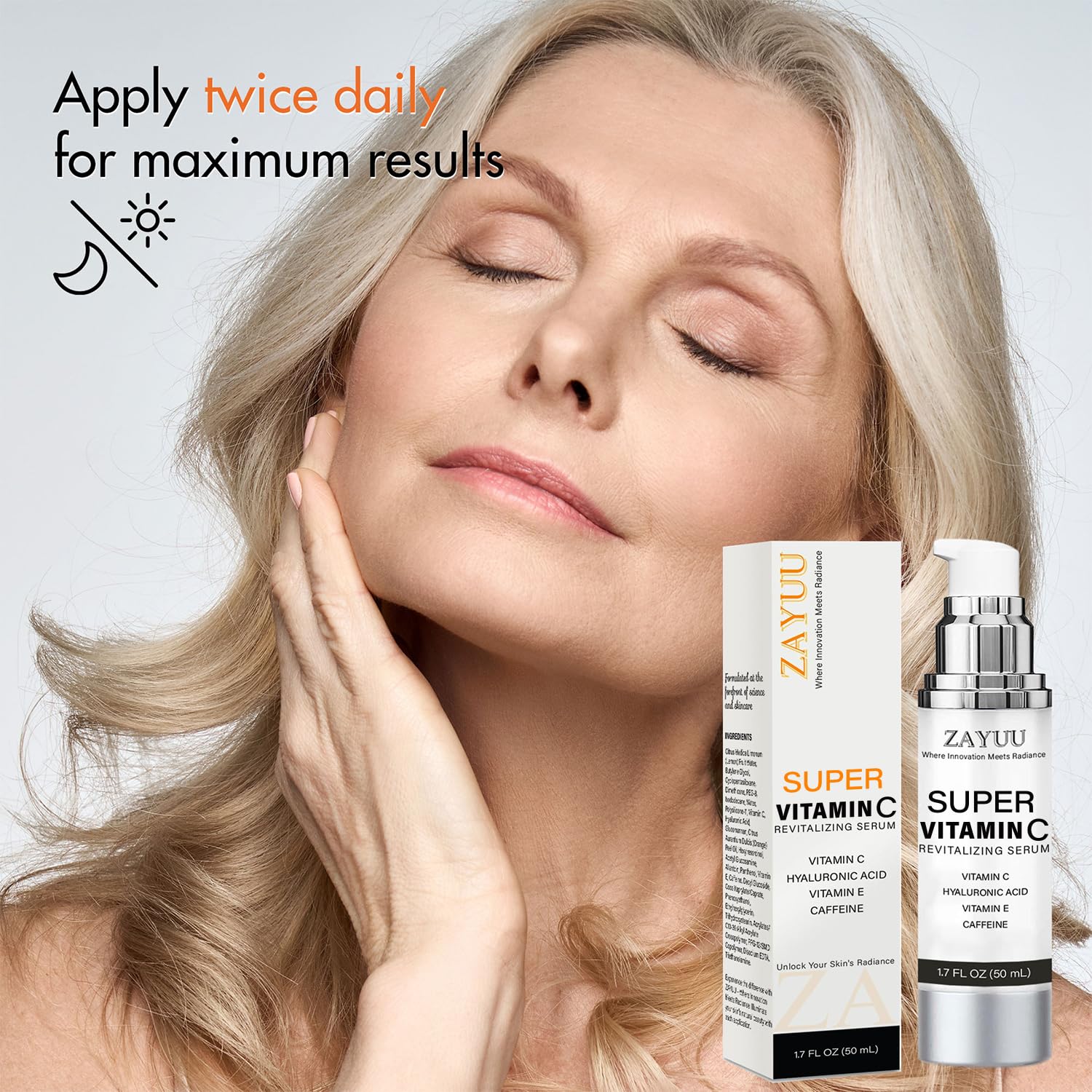 Thumbnail 6 de Super Vitamin C Face Serum for Mature Skin (1.7 fl. oz.) with Hyaluronic Acid, Vitamin E, Caffeine