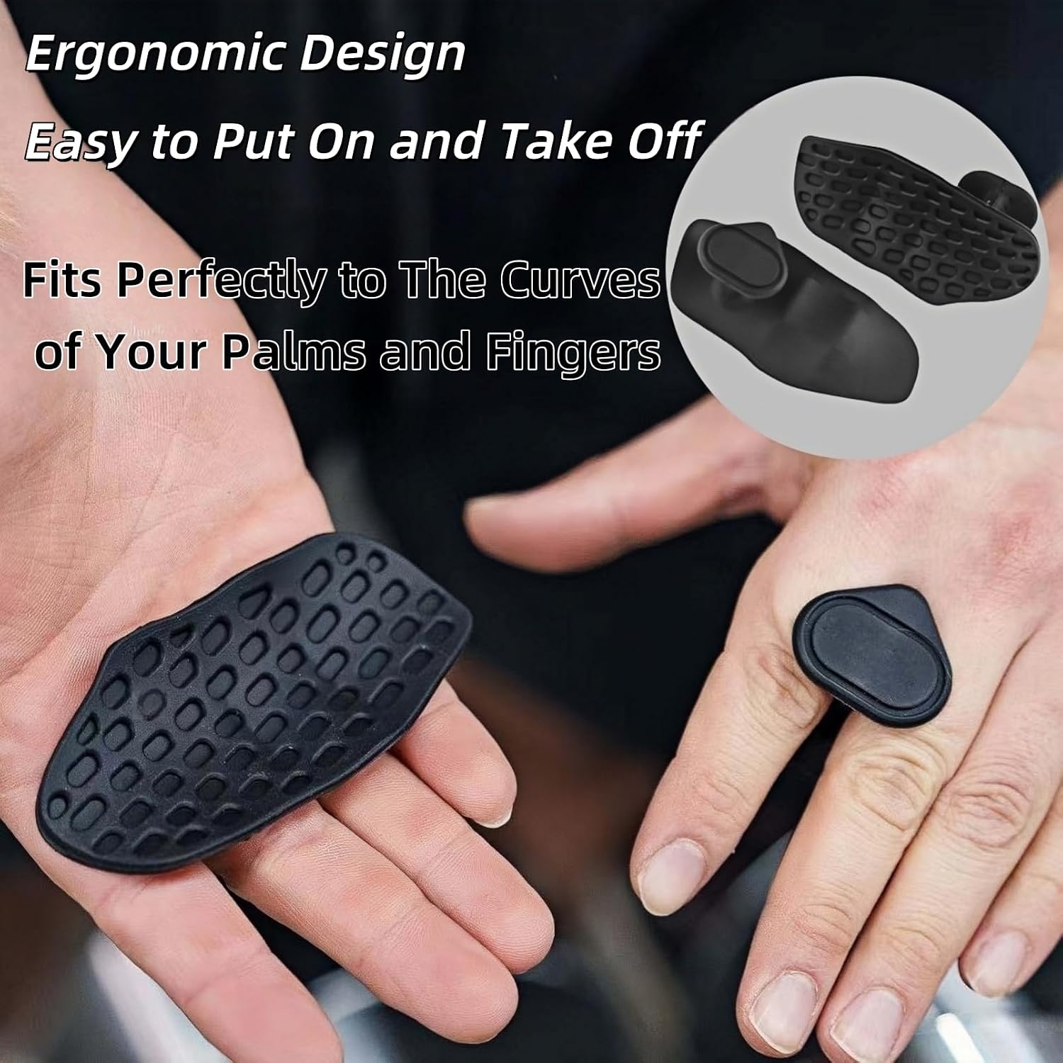 Detalle de Jopplim Anti-Slip Workout Grips, Silicone Palm Pads for Weight Training