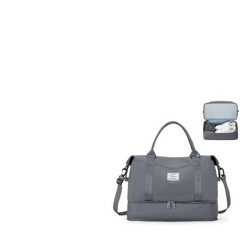 Detalle de SEAFEW Sac de voyage cabine 40 × 30 × 20 cm, compartiment à chaussures, gris ardoise