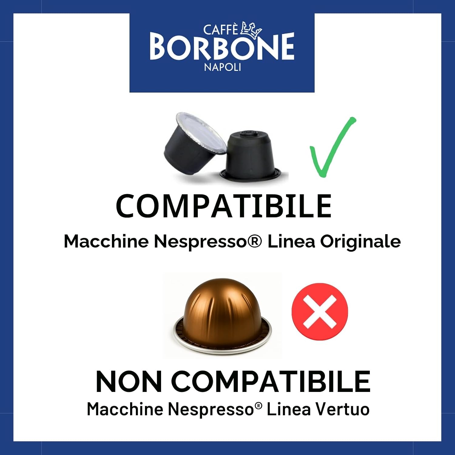 Detalle de Caffè Borbone Respresso, Miscela Nera – 100 Capsule Compatibili Nespresso