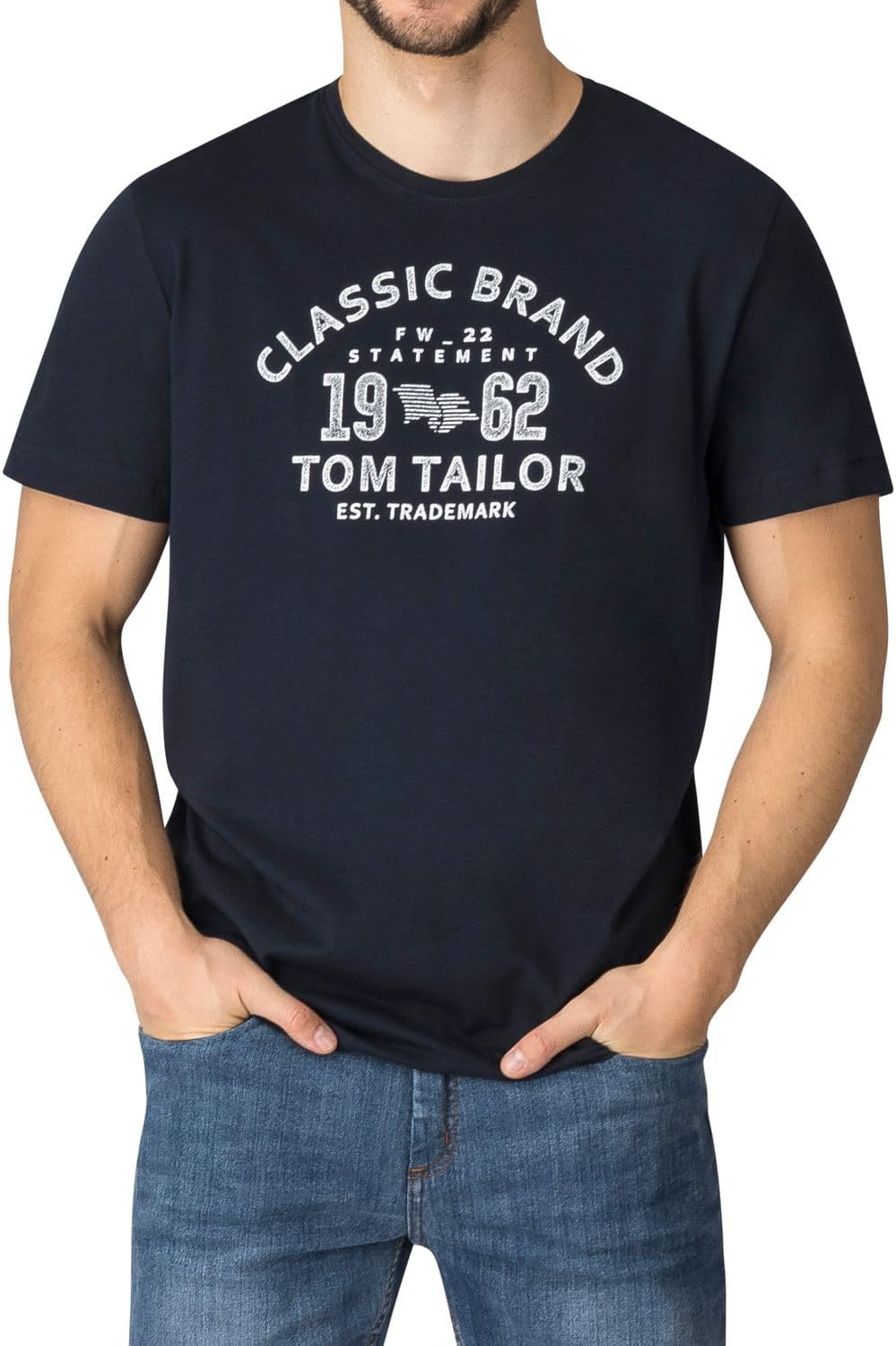 Thumbnail 3 de TOM TAILOR Herren-T-Shirts (Regular Fit) im 4er-Pack aus 100% Baumwolle mit Rundhals-Logoprint