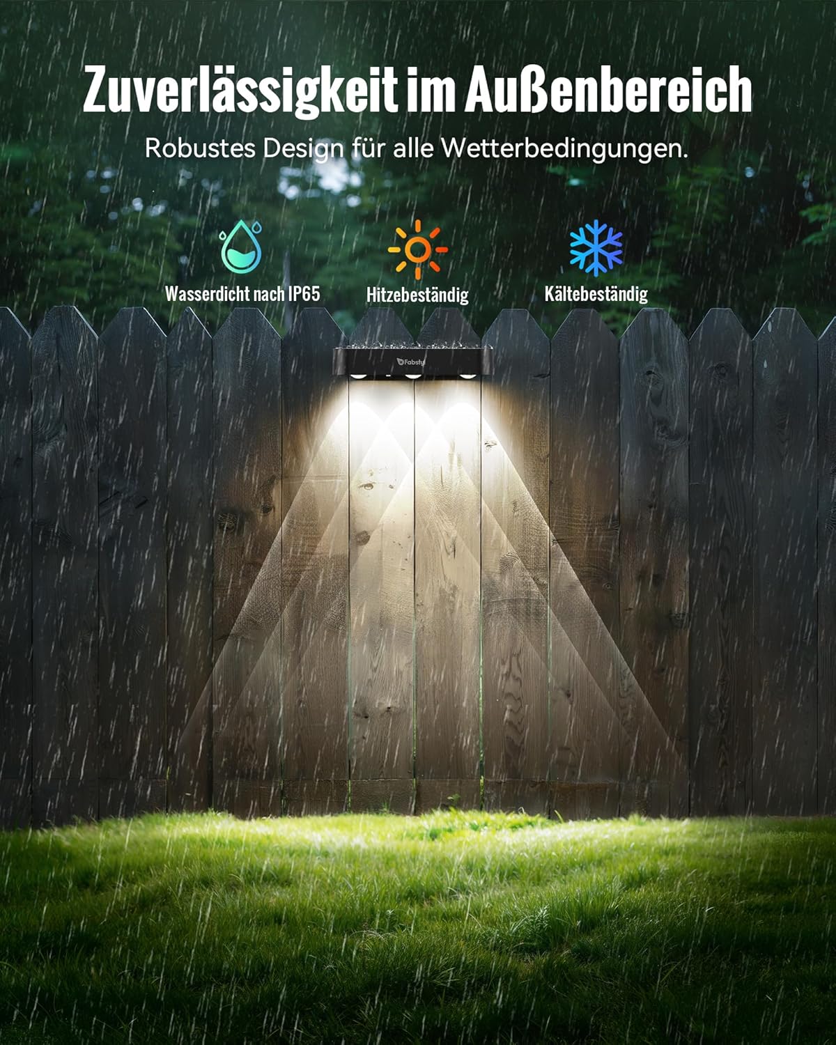 Thumbnail 5 de FabStyl Solarlampen für Außen Wand, 8 Stück – Synchronisierbare RGB-Solarleuchten mit IP65, 10 Modi