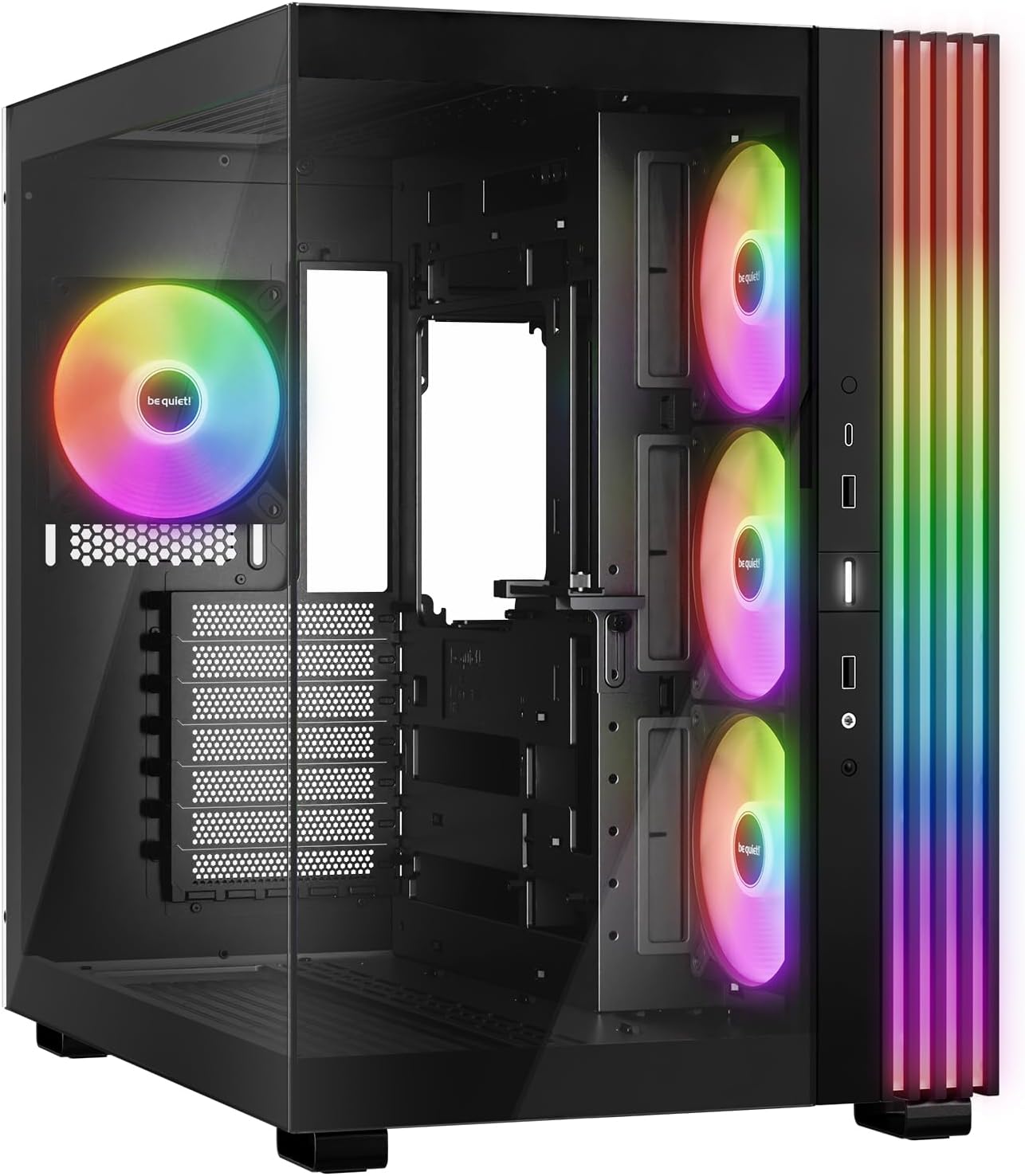 Detalle de be quiet! BGW67 Light Base 600 LX ミドルタワーPCケース、ピラーレス・270度LED