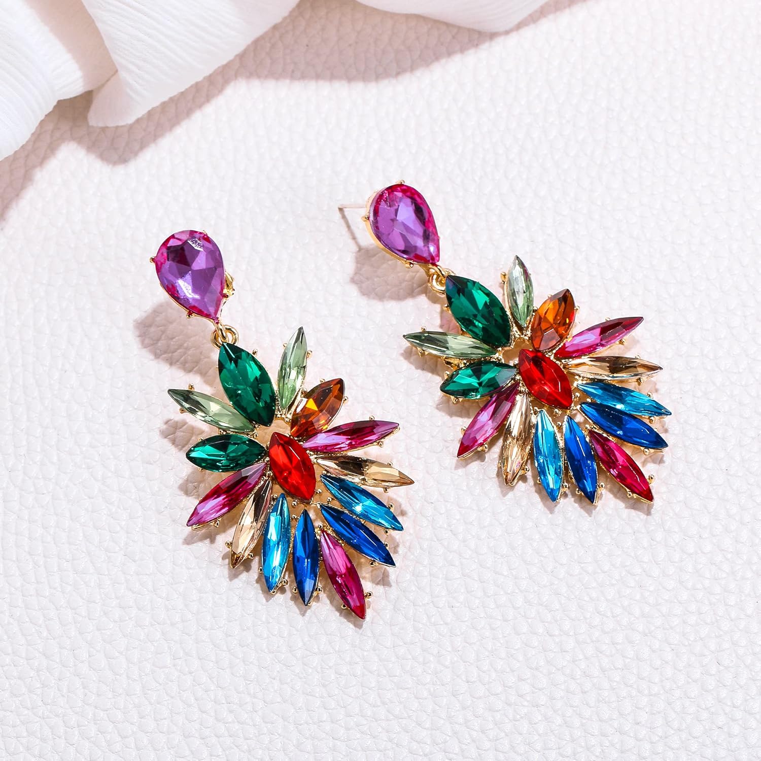 Thumbnail 3 de Clearine orecchini chandelier con strass e cristalli marquise (cluster)