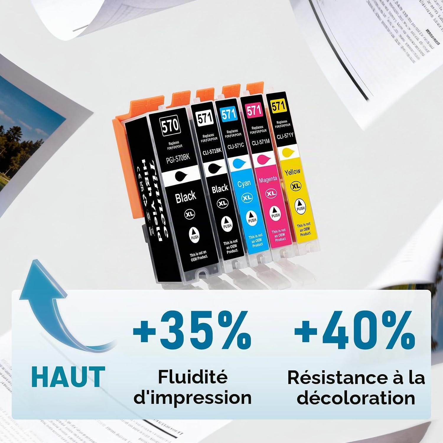 Thumbnail 3 de Tinnee PGI-570XL CLI-571XL compatibele inktcartridges, set van 10