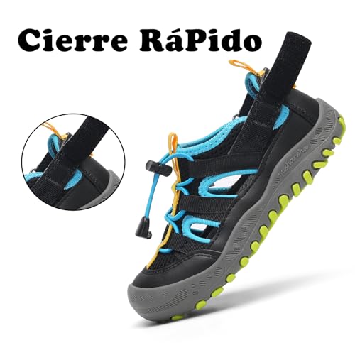 Thumbnail 3 de Mishansha Sandalias Cerradas Trekking para Niños – Antideslizantes, Negro, 27 EU