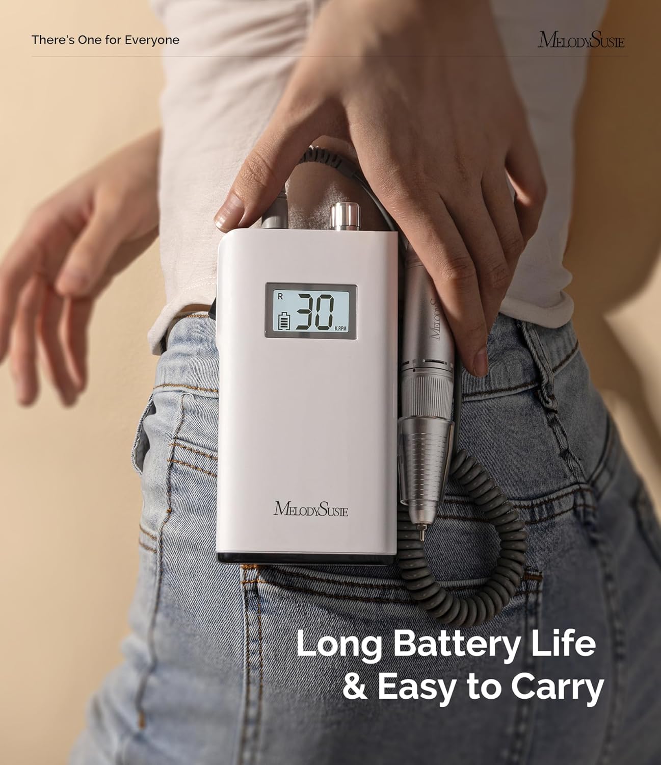 Thumbnail 3 de MelodySusie SC320H Entry-Level Clip-On Rechargeable Nail Drill (30,000 RPM) with LCD