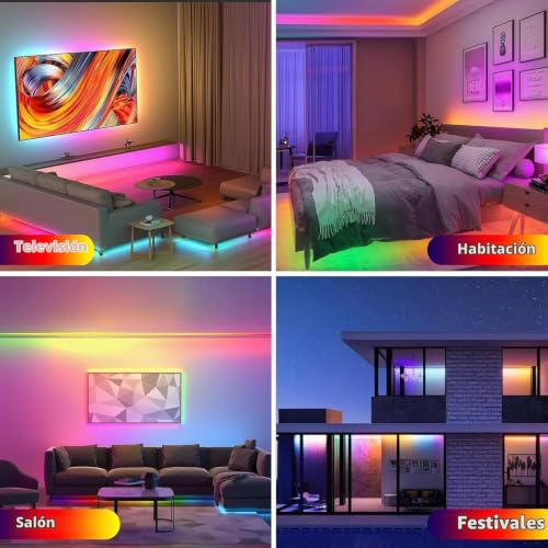 Thumbnail 7 de FUPT Tira LED TV 3m RGB con pilas y control remoto | luz ambiental para cine en casa, cocina y dormitorio