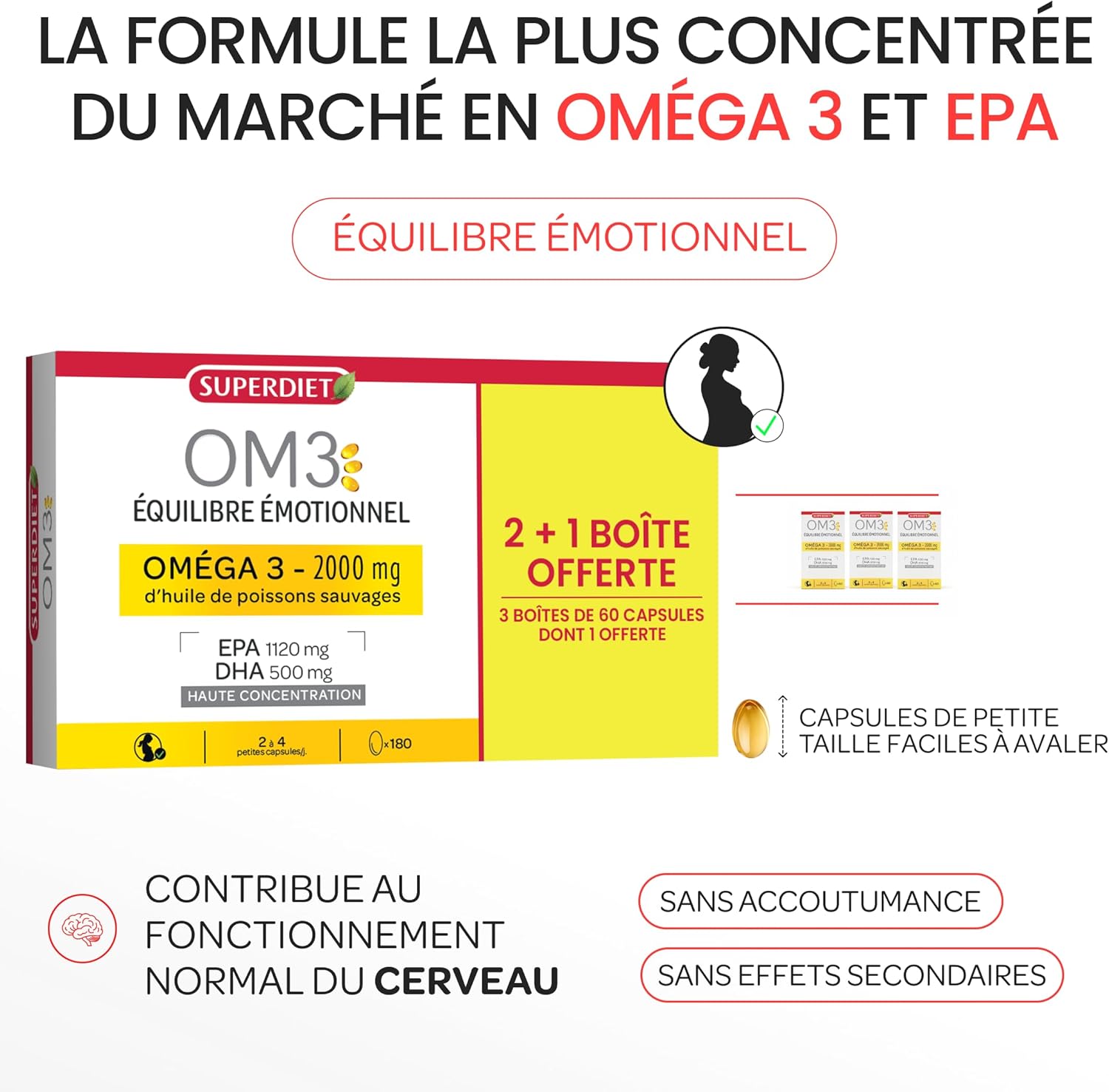 Detalle 2 de OM3 Équilibre Émotionnel 3x60 capsules 💊