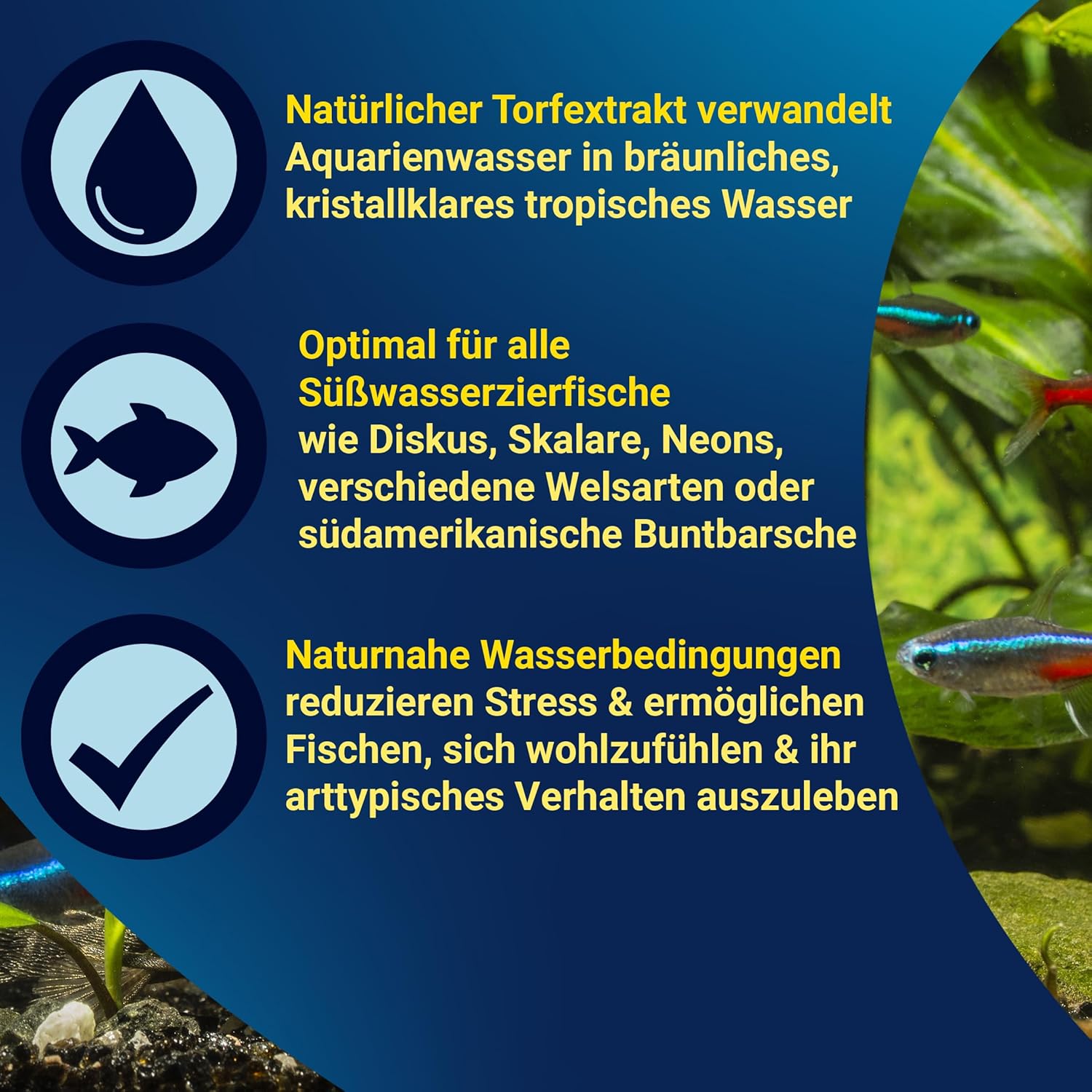 Detalle de Tetra ToruMin für naturidentisches Schwarzwasser – 500 ml