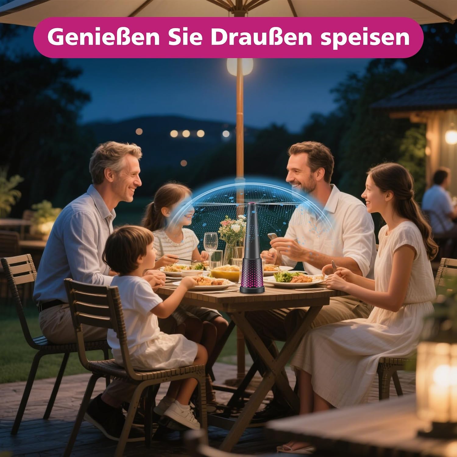 Thumbnail 2 de Hiloshine 4 Stück Fliegenwedler – Einziehbar, Aufhängbar, Tragbar und leiser Fliegenventilator