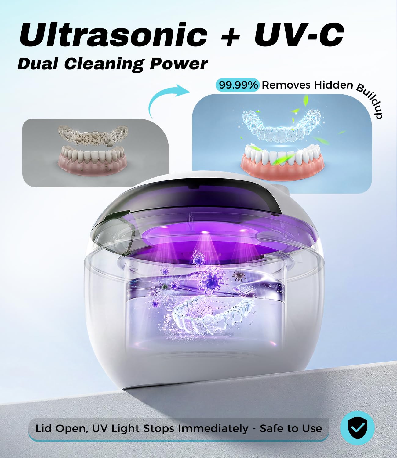 Detalle 2 de Ultrasonic Retainer Cleaner Machine with 45kHz Deep Gentle Cleaning