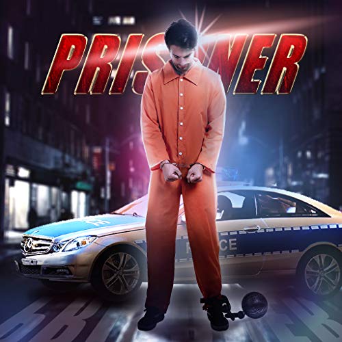 Detalle 1 de EraSpooky Men’s Prisoner Costume, Orange Button-Front Jumpsuit for Halloween