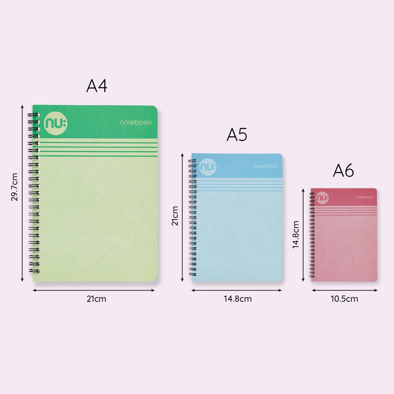 Thumbnail 2 de NU: Notebooks Cloud Pastels Range A5 Pink Notebook