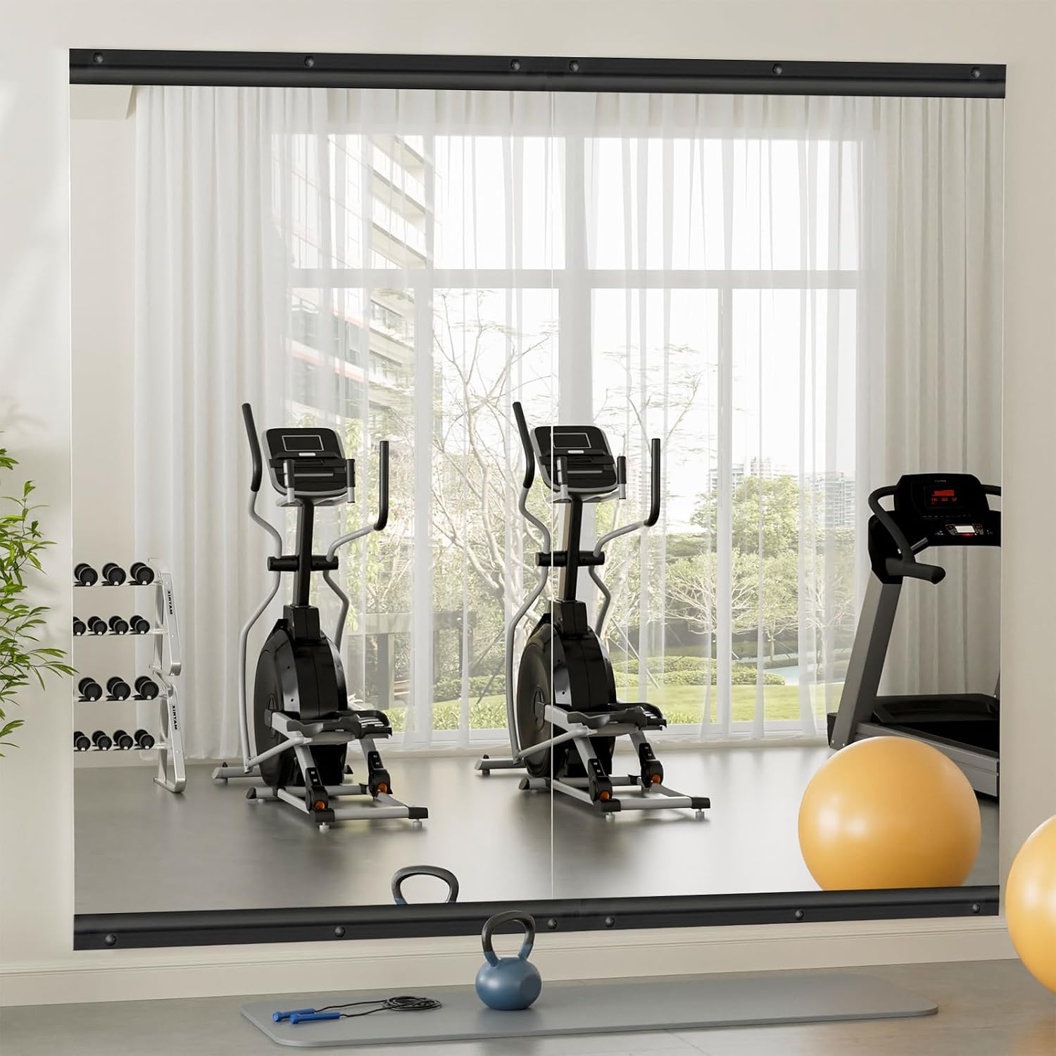 Detalle de Brisafe Wall-Mounted Mirror, 72 x 24 in.