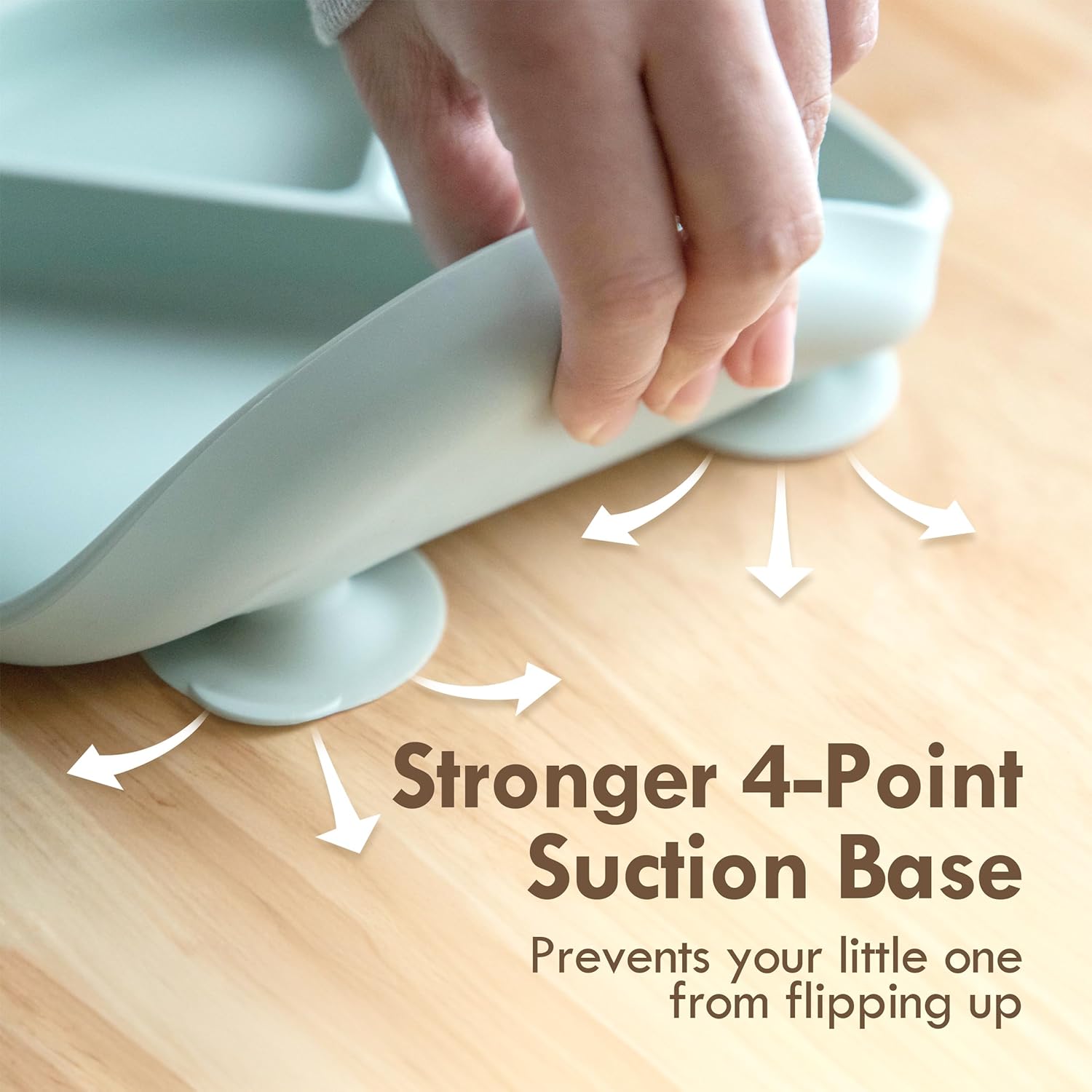 Thumbnail 3 de Moonkie 2-teilige Silikon-Kinderteller mit Deckel, Saugnapf-Baby-Teller-Set inkl. Gabel & Löffel (BPA-frei)