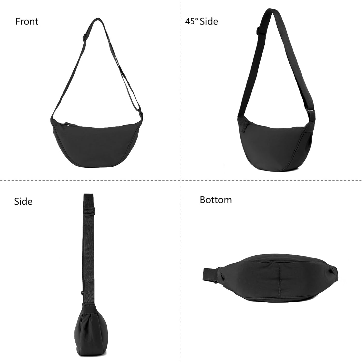 Thumbnail 6 de ANYWN Halbmond Crossbody Bag Damen – leichte, vielseitige Umhängetasche