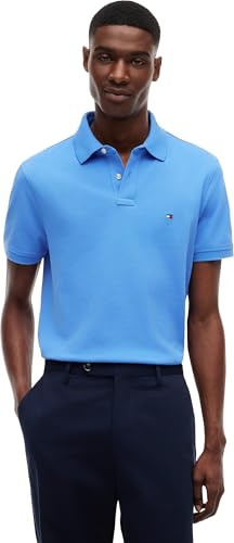 Detalle de Tommy Hilfiger Polo à manches courtes pour homme 1985 Regular Fit – Bleu (Blue Spell) – XL