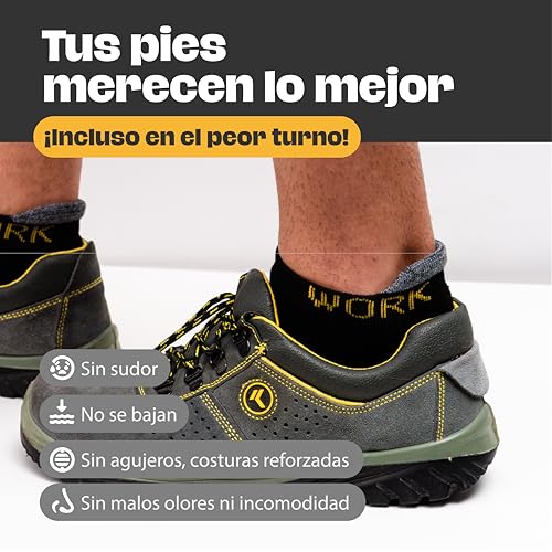 Thumbnail 2 de PS PROUTHS Calcetines de trabajo verano tobilleros unisex (95% algodón) con talón y puntera reforzados