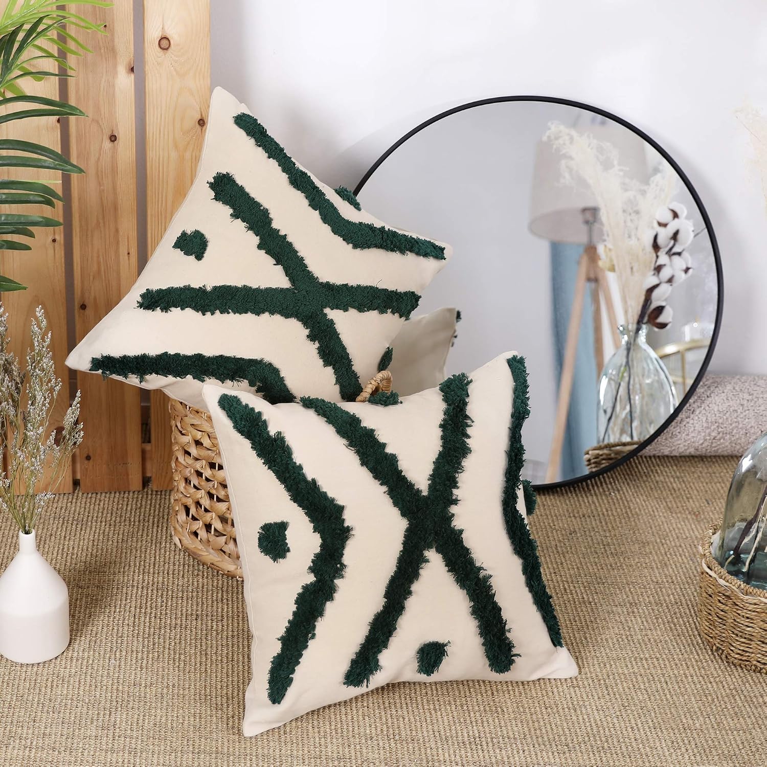 Thumbnail 6 de Deconovo 45cm Cotton Pillowcase Pack of 2