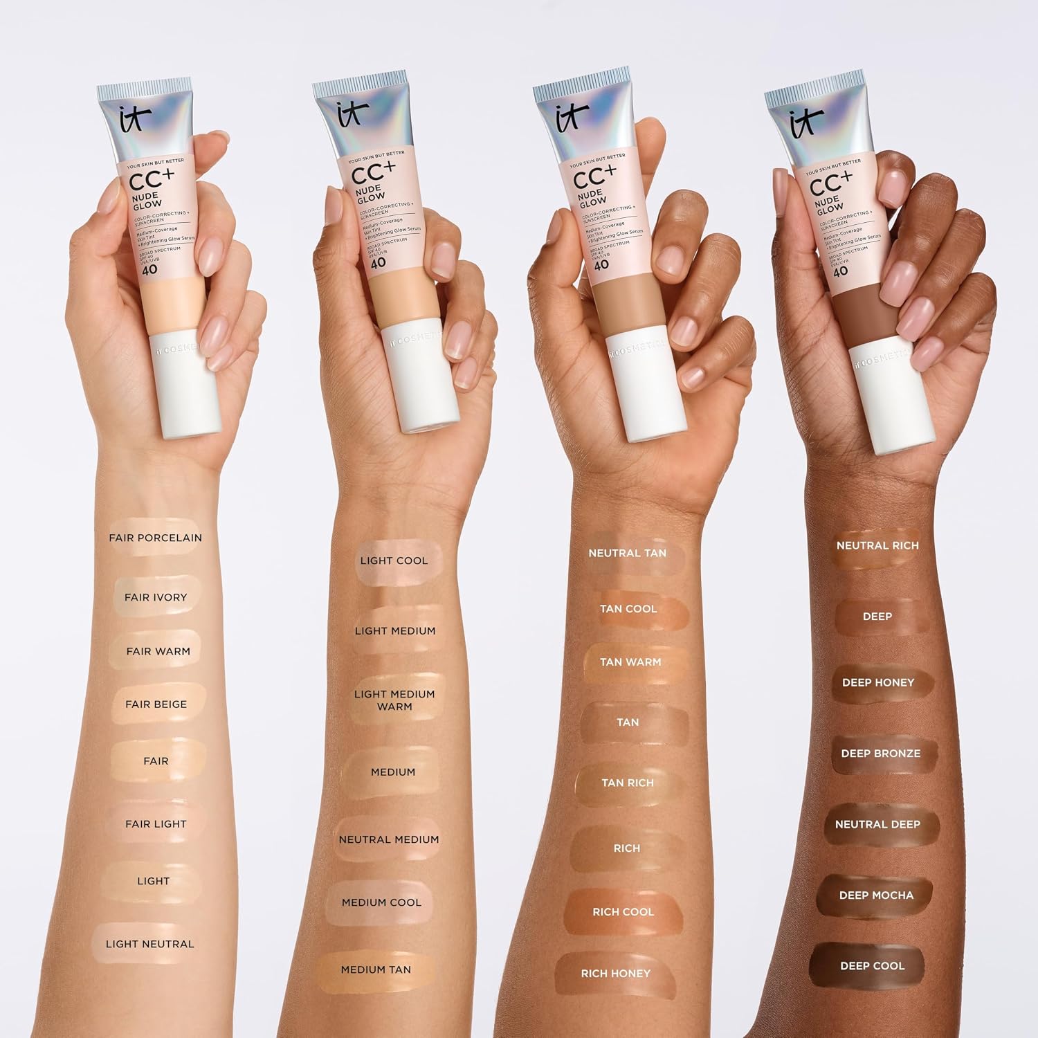 Thumbnail 6 de IT Cosmetics 3605972659927 CC+ Nude Glow Foundation, SPF 40, Medium Coverage