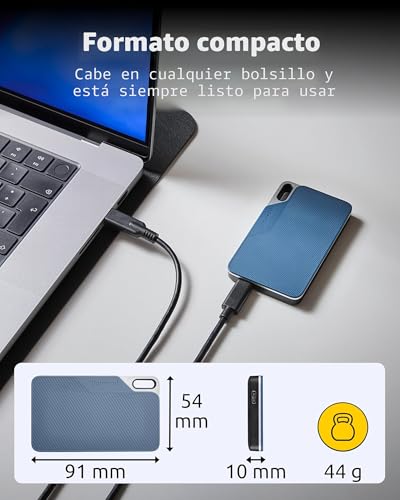 Detalle de Intenso TX100 1TB USB-C 3.2 Gen1 Blue