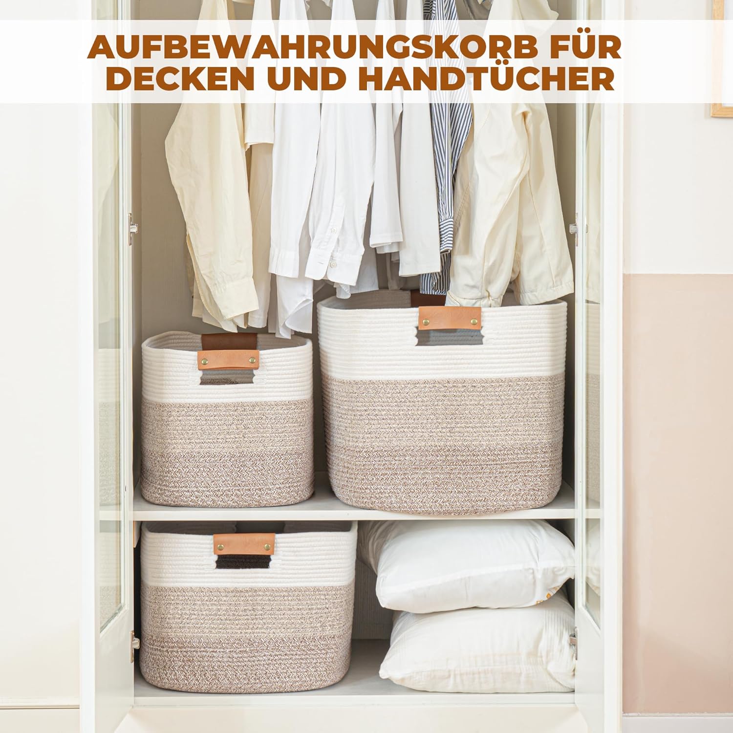 Thumbnail 3 de danpinera 50L Aufbewahrungskorb Baumwolle Aufbewahrung