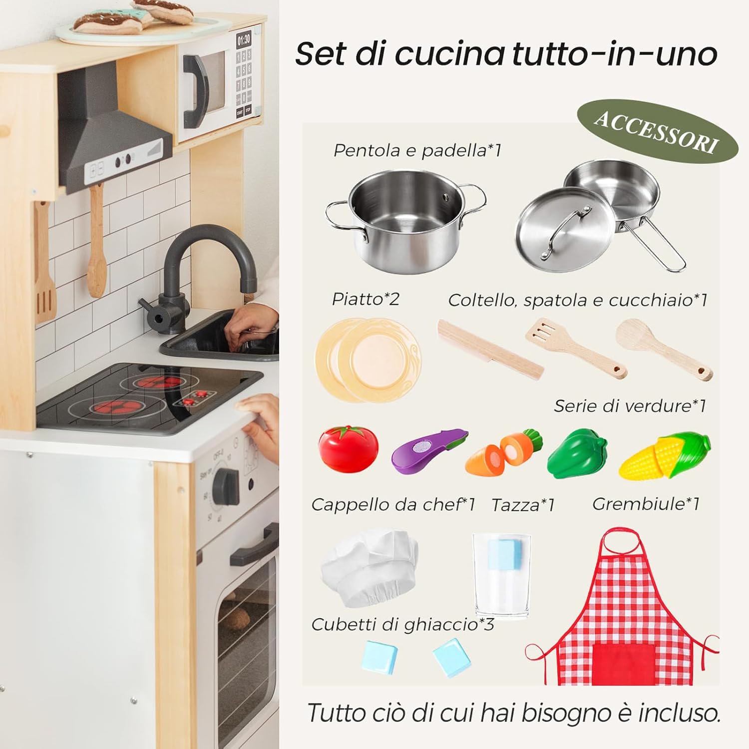 Detalle 2 de Tiny Land Cucina giocattolo 18 accessori đź‘©