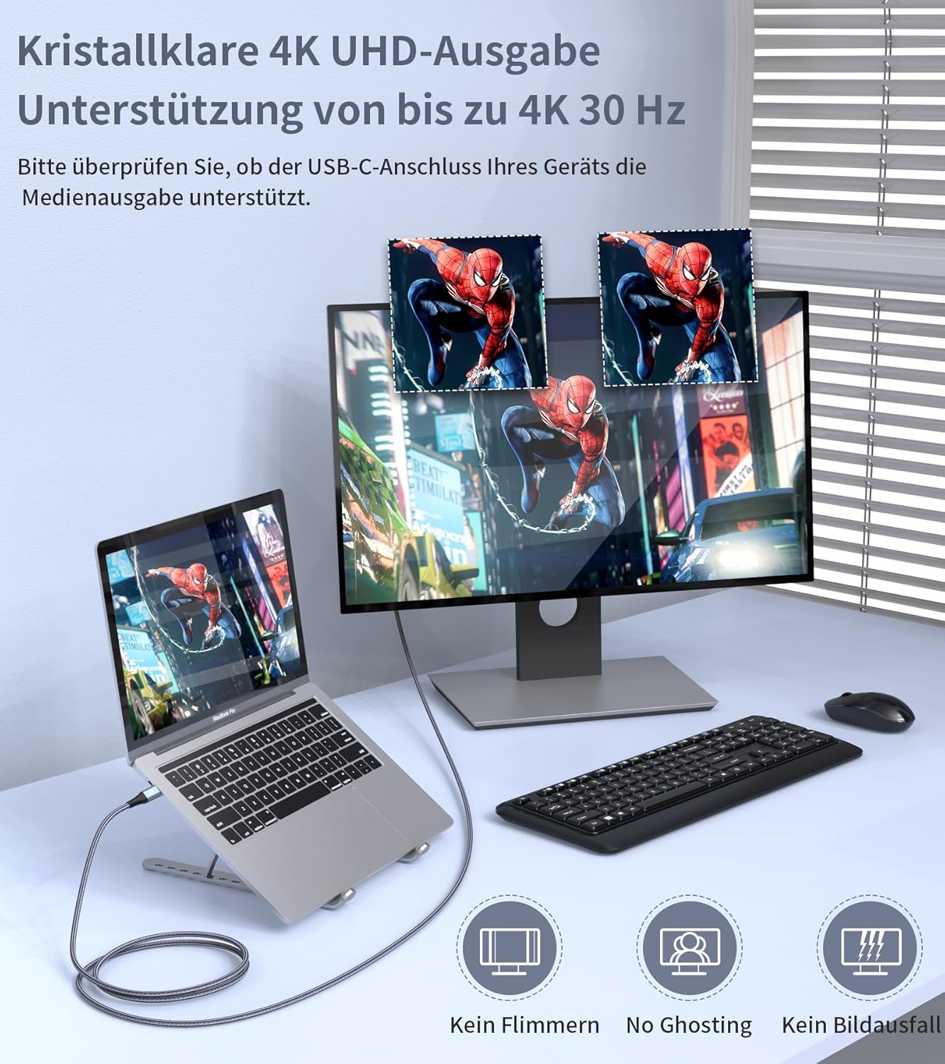 Detalle 2 de sweguard USB C auf HDMI Kabel 4K 2M