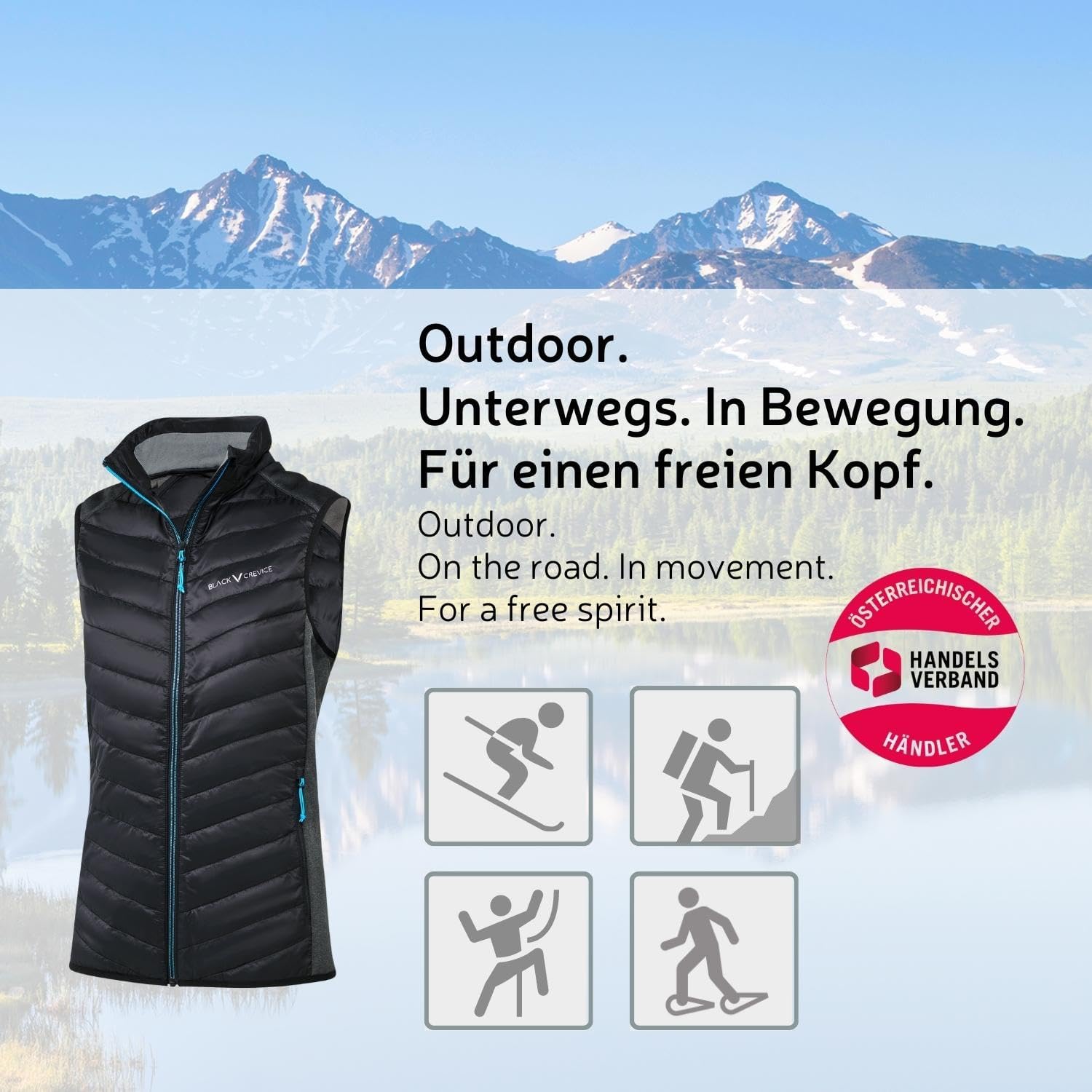 Thumbnail 2 de Black Crevice Gilet ibrido da donna – gilet sportivo imbottito, traspirante e caldo