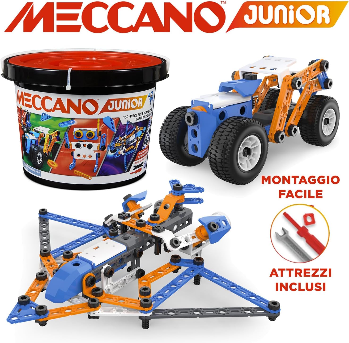 Thumbnail 1 de BANDAI Meccano Junior Barile 150 pezzi – Kit di costruzione per 5 modelli