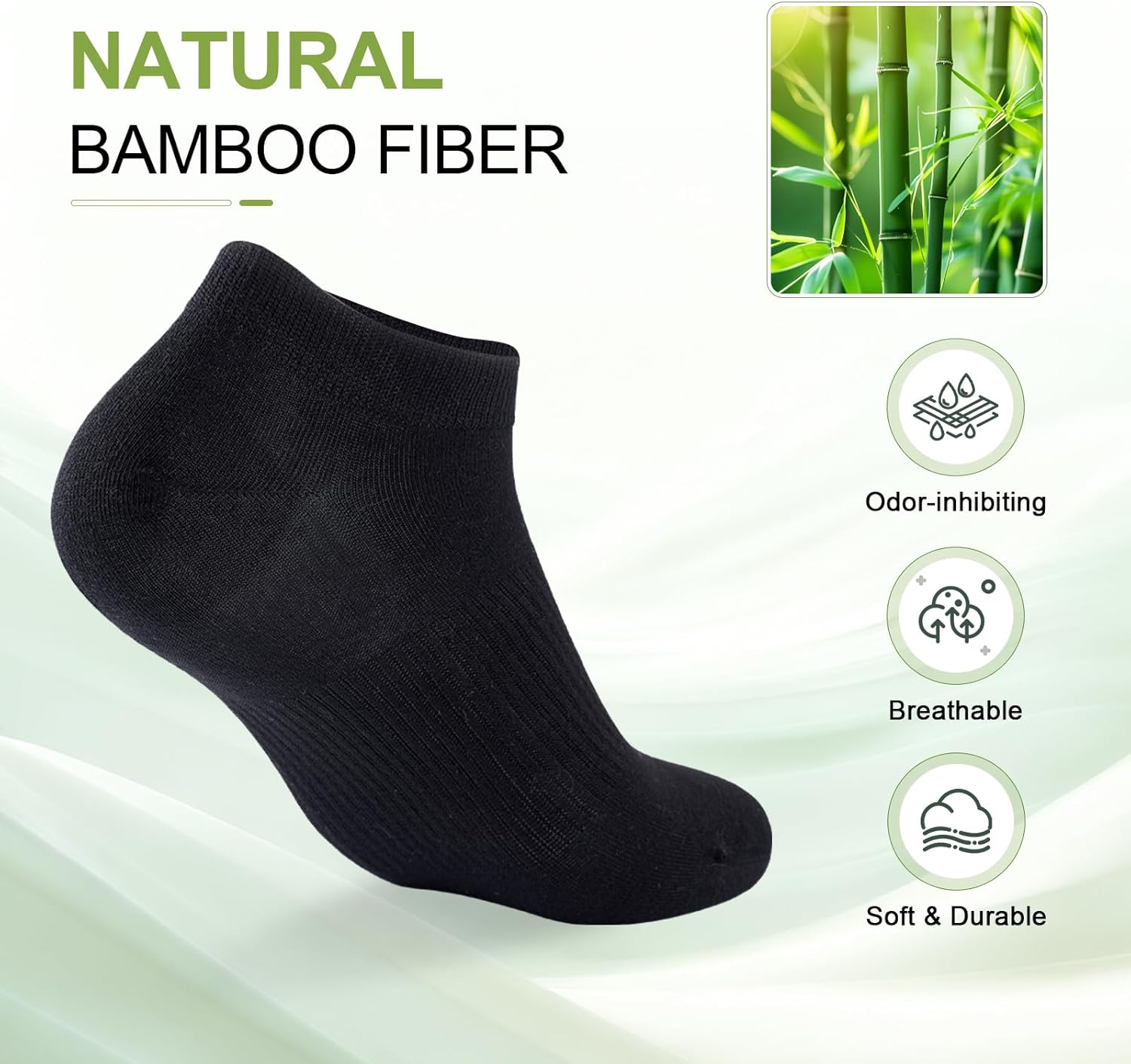 Thumbnail 4 de BambooHop Ankle Socks Women: 5 Pairs of Breathable, Seamless Bamboo Low Cut Trainers Socks