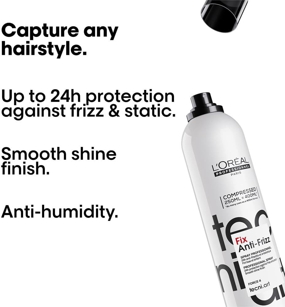 Detalle de L'Oréal Professionnel Tecni.ART Fix Anti-Frizz Fixing Hairspray (250ml) – All Hair Types