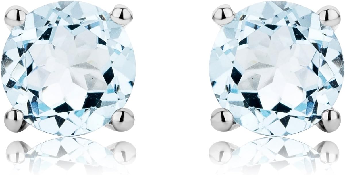 Detalle 2 de Miore Orecchini Oro Bianco 9KT con Topazi Blu