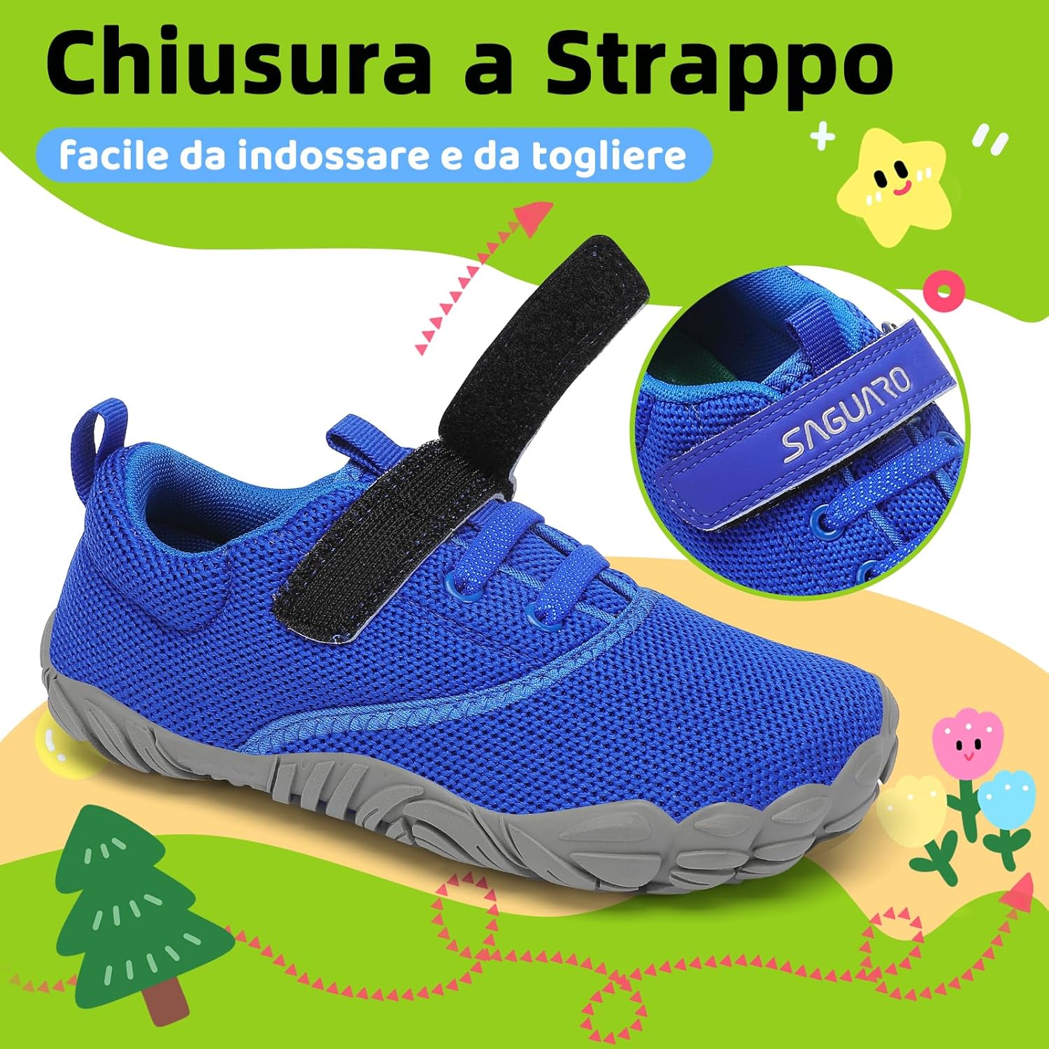 Thumbnail 3 de SAGUARO Bambini Scarpe Barefoot Morbide e Leggere – Taglie 24–36