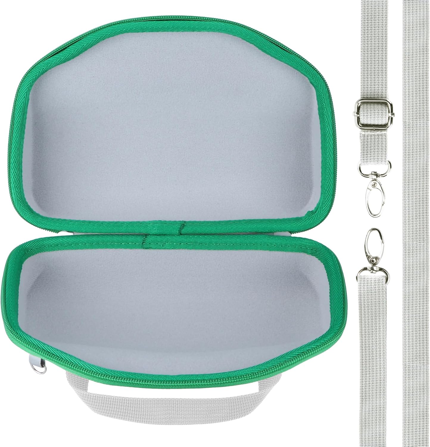 Lebakort Hart Schutz Hülle für JBL Charge 6 (Grau+Grün) – robuste EVA/Nylon-Tasche mit Schultergurt