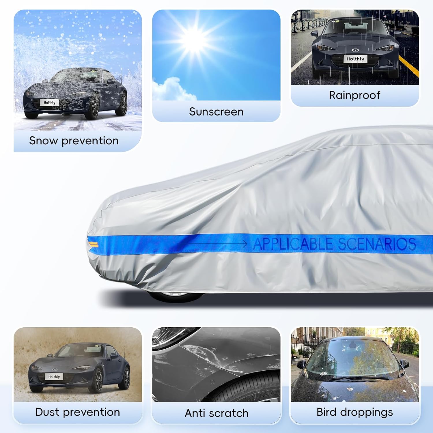 Detalle 2 de Holthly Funda SUV Exterior Impermeable 10 Capas