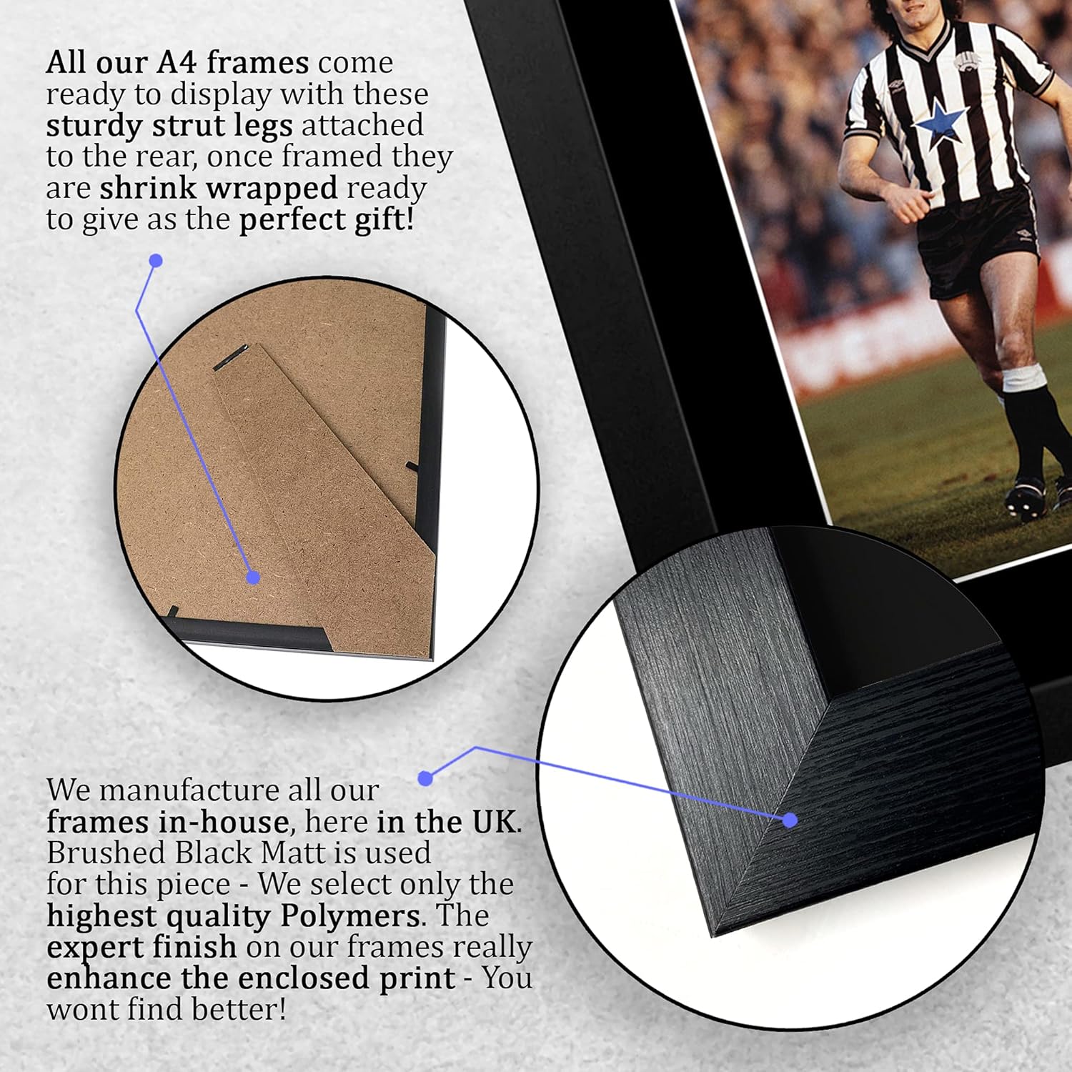 Thumbnail 6 de HWC Trading Kevin Keegan Magpies Gifts A4 framed signed autograph picture